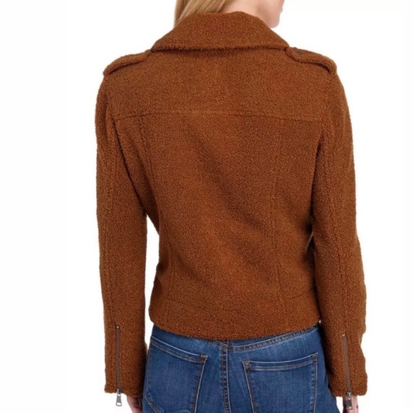 Max Studio Faux Shearling Zip Moto Jacket - Picture 3 of 12